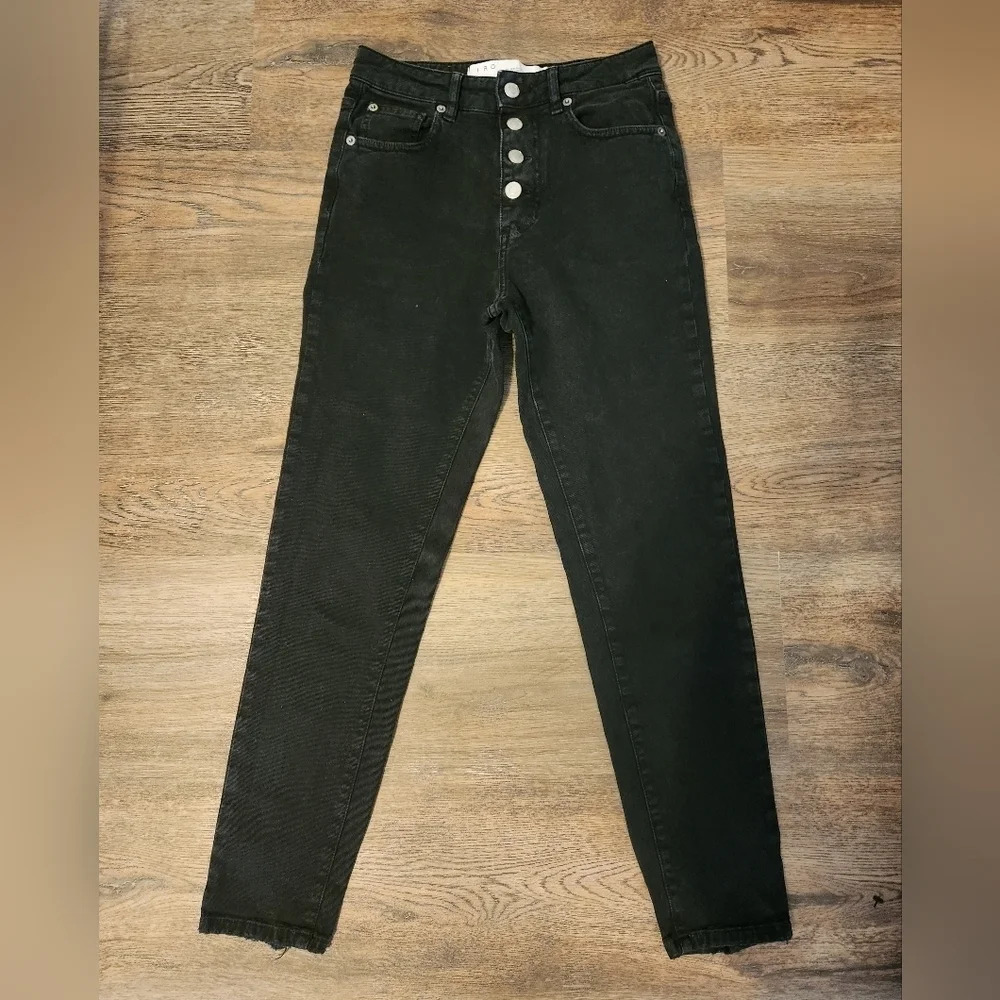IRO Sorbon distressed high-rise slim-leg jeans